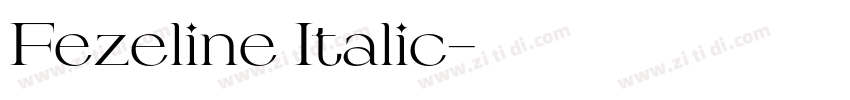 Fezeline Italic字体转换